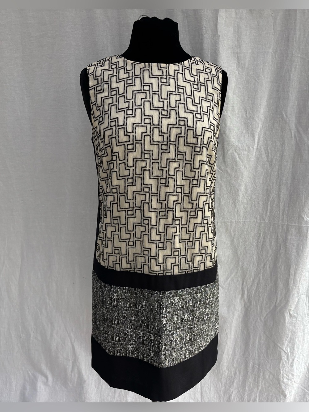 DKNY Geometric Colorblock Sheath Dress Quiet Luxury Office Core Chic Sz 6